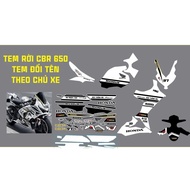 CRB 650 car stickers, removable stickers, renamed according to customer's request