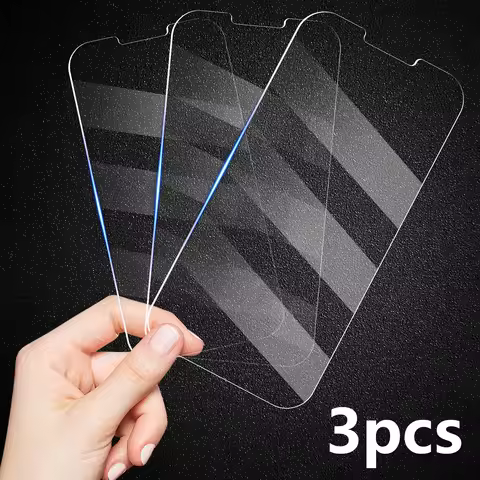 3pcs Tempered Glass for Iphone 6 X XR 11 Pro Max 12 13 Screen Protector Protective for Iphone 7 8 Pl