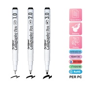 Artline Calligraphy Pen | Khat Pen - Black 1.0mm 2.0mm 3.0mm ( Chisel Style ) / Hand Lettering Jawi 