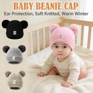 Bear Fashion Cap Knitted Kids Soft Bear Cartoon Warm Cap Baby Toddler Warm