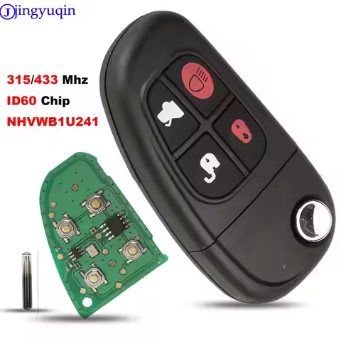 jingyuqin 4 Bottons Car Auto Flip Remote Key for Jaguar X-Type S-Type 1999-2009 XJ XJR 2002-2008 315