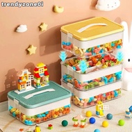 TRENDYZONE0I Building Blocks Box, Plastic Green/Yellow Building Blocks Storage Boxes,  with Inner Bo