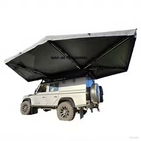 Free Standing 4x4 4WD Outdoor Camping Car Roof Awning Tent 270 LED Side Awning with Canvas Caravan R