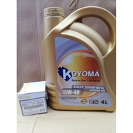 MAZDA RX-8, MAZDA 2 1.5, MAZDA 3 1.6 NON-SKYACTIV OIL FILTER PE01-14-302 + KOYOMA 5W40 FULLY SYNTHET