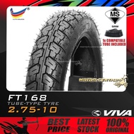 TAYAR VIVA TUBE-TYPE TYRE FT168 2.75-10 275-10 (WITH/WITHOUT TUBE)