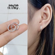 Anting Emas Italia 7K / Emas Putih Berat 0,780 Gram