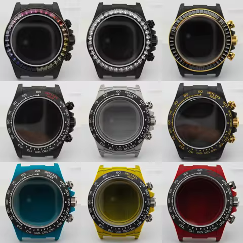 Luxury Carbon Fiber Watch Case For Daytona Mod Compatible With 4130 4802 8001 movement Seiko VK63 Mo
