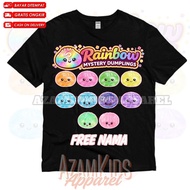 Rainbow Mystery Dumplings Kids T-Shirt Free Name Rainbow Mystery Dumpling Squishi Kids T-Shirt/