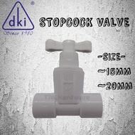 DKI 15MM / 20MM PVC PLASTICS STOPCOCK STOP COCK / Stop Cock / Valve Bathroom Accessories