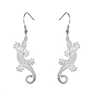 Xincheng Independent Station E-Commercial White Opal Gecko Earrings Female Fashion Accessories [cxS]