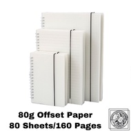 ✻Parchment Scroll Spiral Notebook A5/B5 With Garter (Blank, Cornell, Dotted, Grid, Lined)