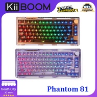 KiiBOOM Phantom 81 Crystal Gasket-Mounted USB-C Wired/Bluetooth5.0/2.4GHz Wireless Mechanical Keyboard South-facing LED Hot-swap