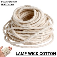 10M/3mm Lampwick Wick For Kerosene Oil Burner Lighting Braided Cotton Alcohol paraffin Lamp Lantern 