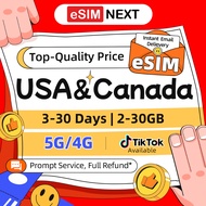 USA & Canada eSIM 5G 3-30 Days Unlimited Data | USA eSIM 2-30GB No Daily limits | High Speed Travel 
