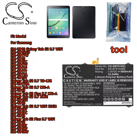 Tablet Battery For Samsung Galaxy Tab S2 9.7 WiFi 32GB S2 Plus 9.7 WiFi SM-T819Y SM-T819C SM-T813 SM