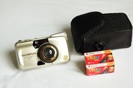 Olympus MJU Zoom 105 38-105mm Deluxe 底片相機 喵兔 香檳金 傻瓜相機 生活防水 附過期底片、皮套、電池