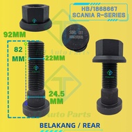 Hub Bolt With Nut / Hab Bolt (82mm) (Rear/Belakang) Scania P-G-R-T Series Lori Skru Tayar [HB/186866