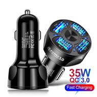 3AQC30 Fast Charge Dual USB Car Charger Car Mobile Phone Charger One for Four One Point 4 Car Charge