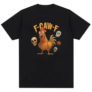 F-Caw-F Chicken Skull Pumpkin Halloween Men's Fashion Street Cotton T-shirt Top