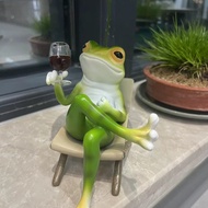 Garden Decoration Decoration Red Wine Frog Fun Decoration/Living Room Balcony Courtyard Decoration/S