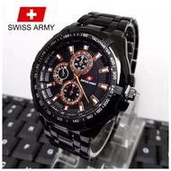 Terbaru Jam Tangan Quartz Stainless Steel Swiss Army Pria Bisa COD