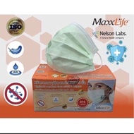 หน้ากากอนามัยMaxxLife หน้ากากทางการแพทย์ สีเขียว กล่องละ50ชิ้น