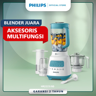 [EXTRA DISKON 50K] Philips Blender 5000 Series HR2223/60- Jar Plastik 2 L - Aksesoris Multifungsi -Chopper, Dry Mill, Filter- Problend Crush Technology - Mudah dibersihkan - Misty Blue