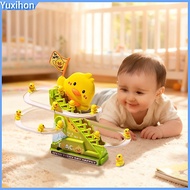 Yuxihon|  Duck Ramp Toy Duck Sliding Race Track Toy Duck Climbing Stairs Slide Toy with Led Lights M