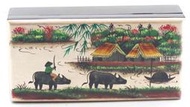 越南手工漆器木製 大漆放牛風光 珠寶盒 首飾盒 首飾盤 飾品盒 戒指 耳環 項鍊 手錶 展示盤收納