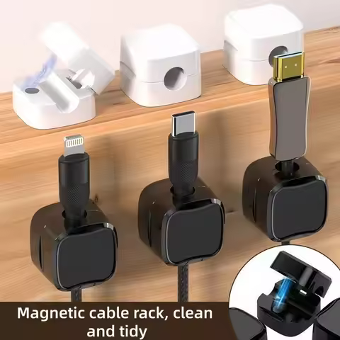 Magnetic Cable Clamp Storage Cable Clamp, Adhesive Cable Management, Suitable for Cars, Offices, Hom