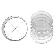 【JIN】-Garden Potting Mesh Sieve Sifting Pan - Stainless Steel Mix Soil Filter 4 Sieve Mesh Filter(1/8In,1/4In,3/8In,And 1/2In)