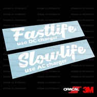 EV Car Decoration Stickers Electric Cars Motorcycle AC DC CHARGER