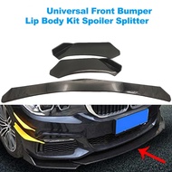 Universal Car Front Bumper Lip Body Kit Spoiler Splitter ABS Bumper Canard Lip Splitter Universal C