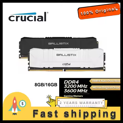 Crucial Ballistix DDR4 RAM 8GB 16GB 3200MHz Platinum Desktop Gaming Memory Stick XMP 2.0 For Desktop