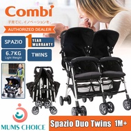 【40 % OFF Display 】  Combi Spazio Duo Twins Baby Stroller (Black)