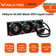 Valkyrie GL360 CPU Liquid Cooler (Super Engine Pump V2 | FEP Tubing | Auto-Rotate Gravity Nameplate)