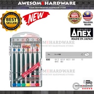(MADE IN JAPAN ) ANEX 930 6PCS PRECISION SCREWDRIVER SET