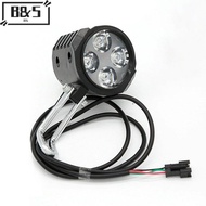 【B&S】 Bike Horn Light Electric Bicycle 4 LED Headlight 12W Waterproof 2 in 1 Horn and Light Switch B