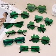 NONEDYODYE9I Irish Shamrock Sunglasses St. Patrick's Day Decorations Rimless Women Men Leprechaun Co