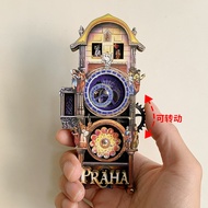 Czech Prague Square Astronomical Clock Gear Rotating Refrigerator Stickers Tiles World Tourist Souve