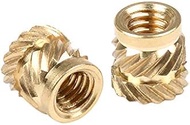 in-saiL 100pcs/lot M3x5.0mm, OD4.6mm Heat Staking Threaded Inserts Quik-Tek for Plastic Brass C3604