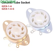 DNOVING 1Pcs Valve Base, Octal 8Pin K8A Ceramic Tube Socket, Durable PCB Mount DIY Tin-Plated GZC8-1
