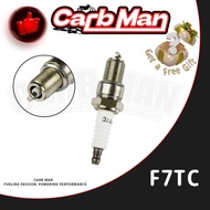 F7TC Spark Plug Long Thread M14x19mm Replace NGK BPR6ES BP6ES Heavy Duty Fits Honda GX160 GX200 GX27