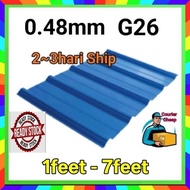 (3hari Ship)0.48mm G26 Metal Deck Paling Tebal (1Feet~6Feet) (MD)