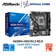 ASROCK H610M-HDV/M.2 R2.0 LGA1700 Motherboard Combo Intel I3-12100 / 14100 / I5-12400F / 14400F / 14