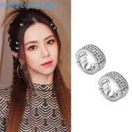 REDFACEVINTAGE 2/4/6pcs/set Hair Braid Tubes, Y2K Hollow Out Silver Round Hairclasp, Side Clips Hair