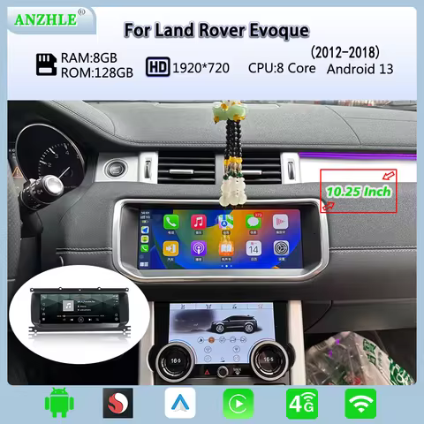 10.25" Android 13 Head Unit Dual System For Range Rover Evoque L538 Car Radio Multimedia Player Carp