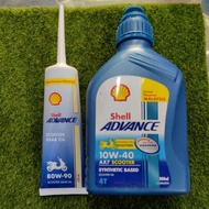 SHELL ADVANCE SCOOTER ENGINE OIL 10W-40 SCOOTER GEAR OIL 80W-90