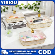 Ready Gold Spot Motif Buffet Place Thick Afternoon Tea Plate Buffet Container With Transparent Gold 