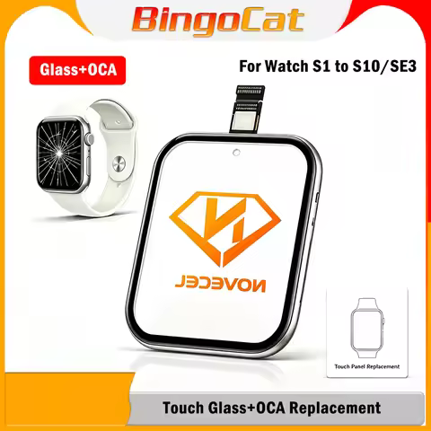 5pcs NOVECEL Touch Screen Digitizer Glass Lens Panel With OCA For Apple Watch Series SE3 4 5 6 S4 S5